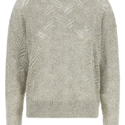 Brunello Cucinelli Dazzling Abstract Leaf Sweater
