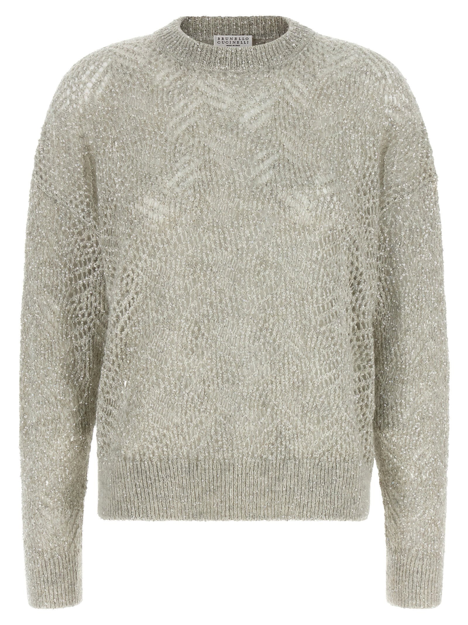 Brunello Cucinelli Dazzling Abstract Leaf Sweater