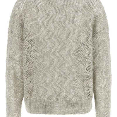 Brunello Cucinelli Dazzling Abstract Leaf Sweater