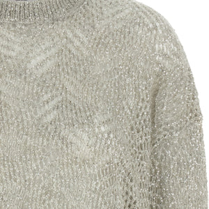 Brunello Cucinelli Dazzling Abstract Leaf Sweater