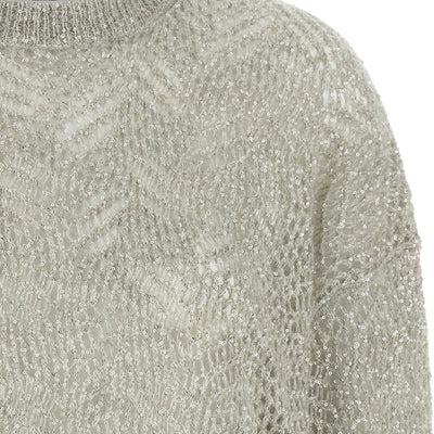 Brunello Cucinelli Dazzling Abstract Leaf Sweater