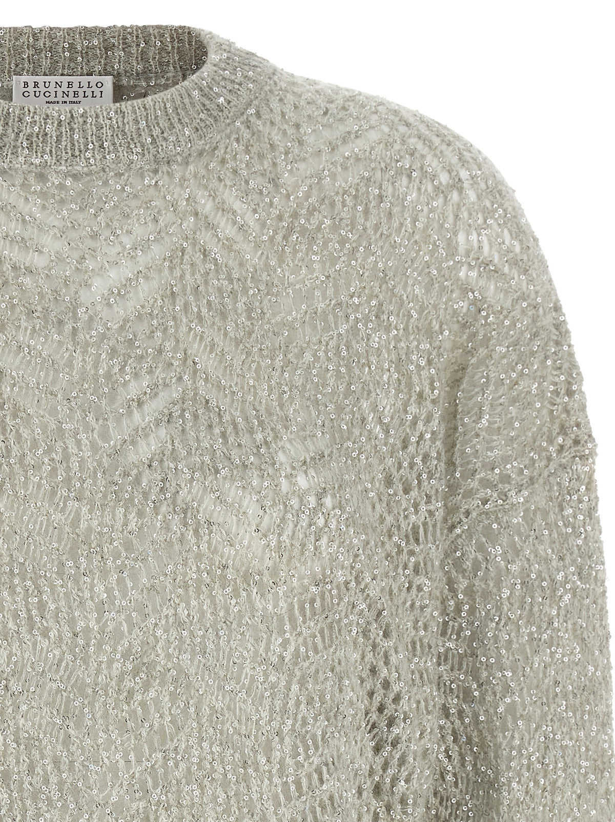Brunello Cucinelli Dazzling Abstract Leaf Sweater