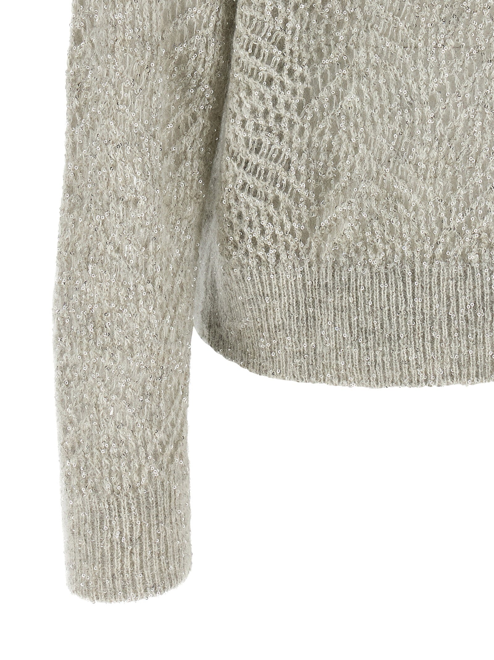 Brunello Cucinelli Dazzling Abstract Leaf Sweater