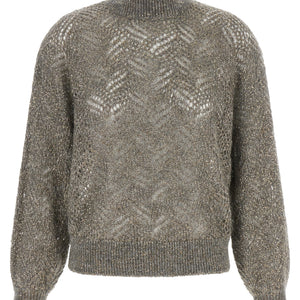 Brunello Cucinelli Dazzling Abstract Leaf Sweater