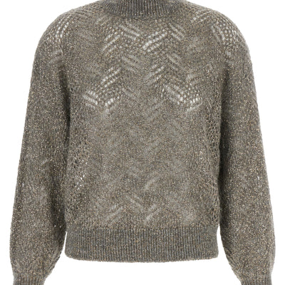 Brunello Cucinelli Dazzling Abstract Leaf Sweater