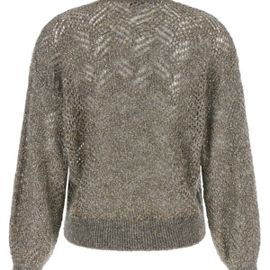 Brunello Cucinelli Dazzling Abstract Leaf Sweater