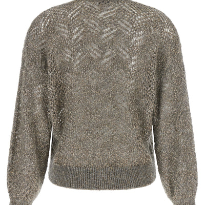 Brunello Cucinelli Dazzling Abstract Leaf Sweater