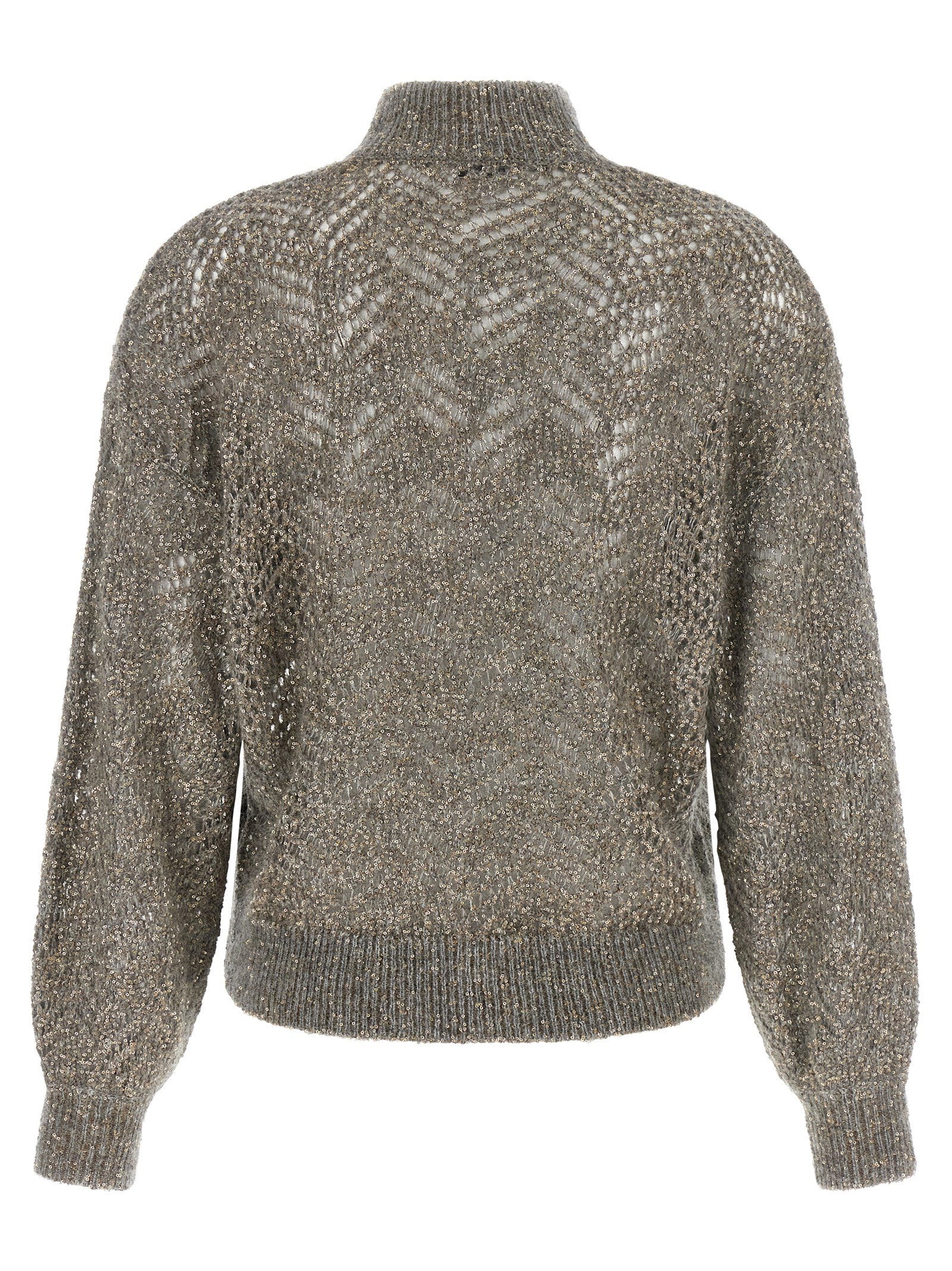 Brunello Cucinelli Dazzling Abstract Leaf Sweater