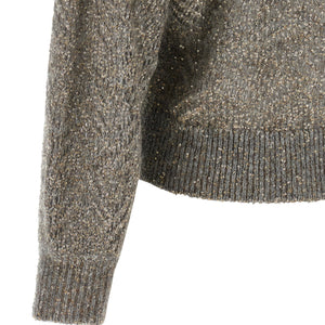 Brunello Cucinelli Dazzling Abstract Leaf Sweater