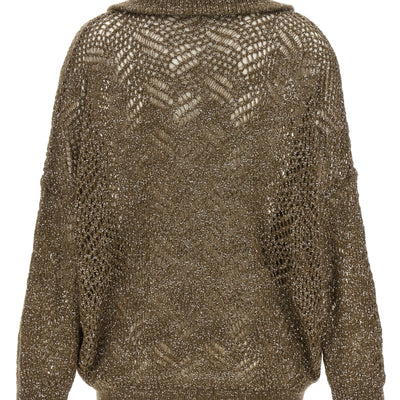Brunello Cucinelli Dazzling Abstract Leaf Cardigan