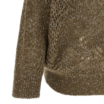 Brunello Cucinelli Dazzling Abstract Leaf Cardigan