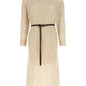 Brunello Cucinelli Dazzling Abstact Leaf Dress