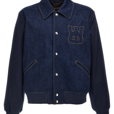 Wales Bonner The Echo Denim Varsity Jacket