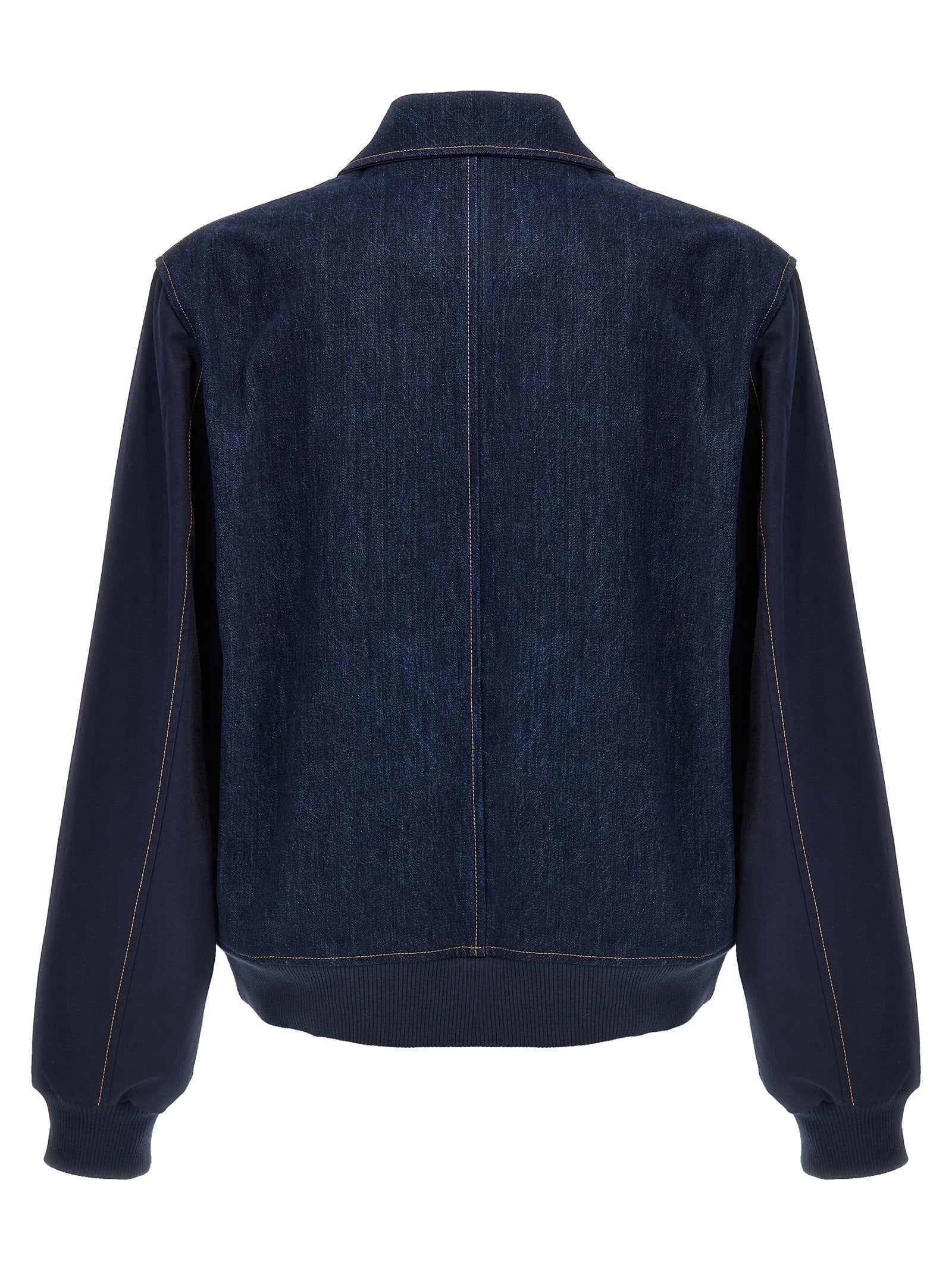 Wales Bonner The Echo Denim Varsity Jacket