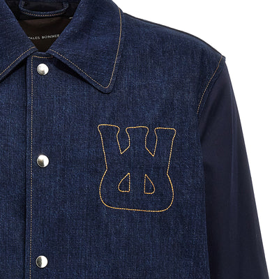 Wales Bonner The Echo Denim Varsity Jacket