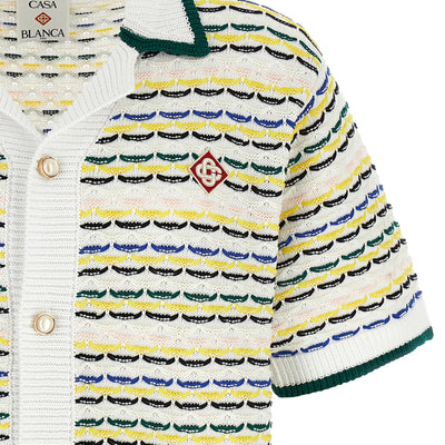 Casablanca Tuck Stitch Short Sleeve Shirt