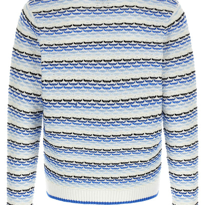 Casablanca Tuck Stitch Long Sleeve Polo Shirt
