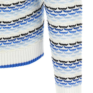 Casablanca Tuck Stitch Long Sleeve Polo Shirt