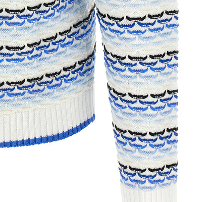 Casablanca Tuck Stitch Long Sleeve Polo Shirt