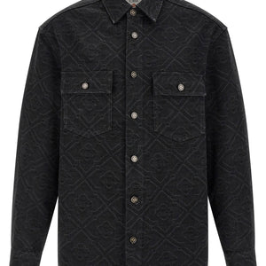 Casablanca Laser Monogram Denim Overshirt