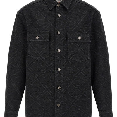 Casablanca Laser Monogram Denim Overshirt
