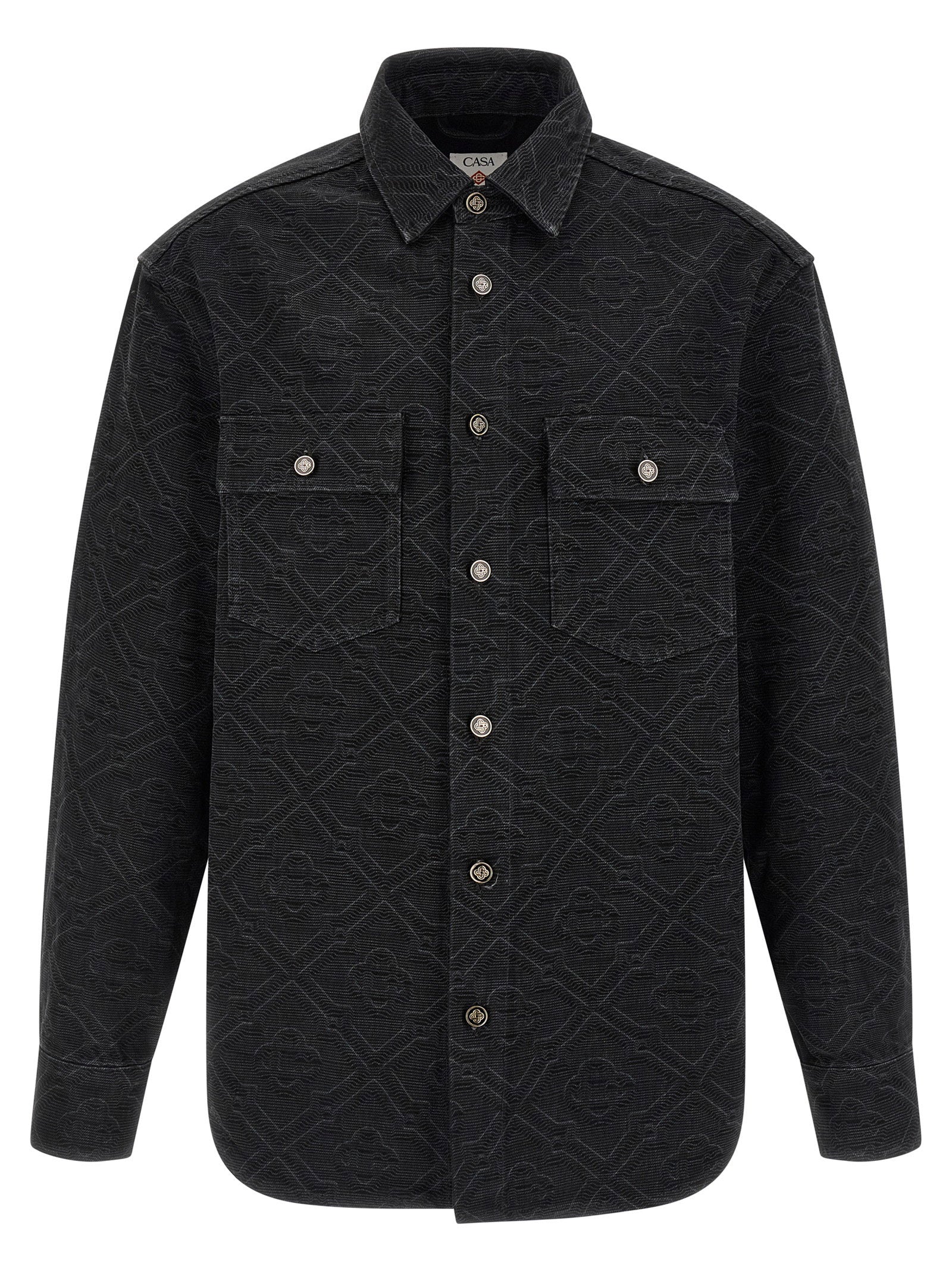 Casablanca Laser Monogram Denim Overshirt