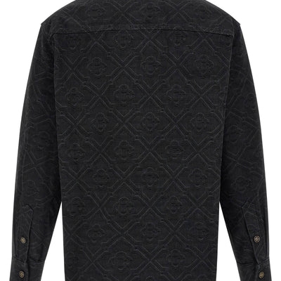 Casablanca Laser Monogram Denim Overshirt