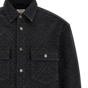 Casablanca Laser Monogram Denim Overshirt