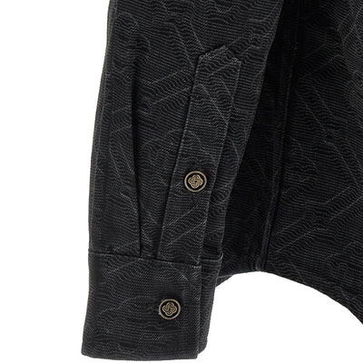 Casablanca Laser Monogram Denim Overshirt
