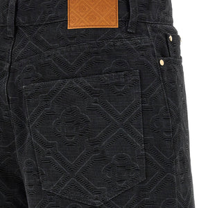Casablanca Laser Monogram Denim Bermuda Shorts