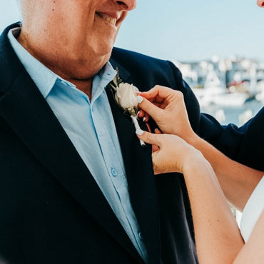 Seaside White and Blue Beach Pier Wedding