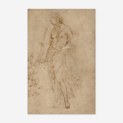 Female Figure with a Tibia Print by Raphael