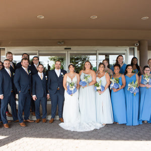 Fresh Brilliant Blue and White Wedding