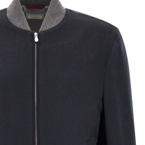 Brunello Cucinelli Light Flannel Bomber Jacket