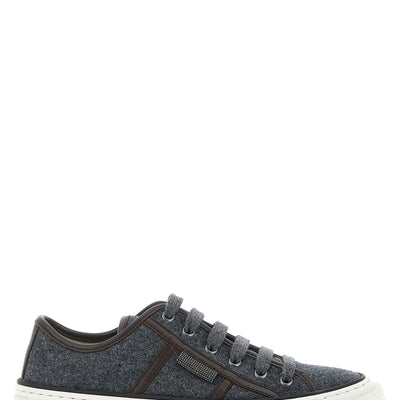 Brunello Cucinelli Shiny Tab Sneakers