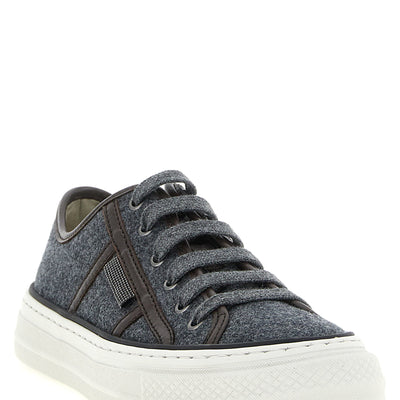 Brunello Cucinelli Shiny Tab Sneakers