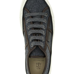 Brunello Cucinelli Shiny Tab Sneakers