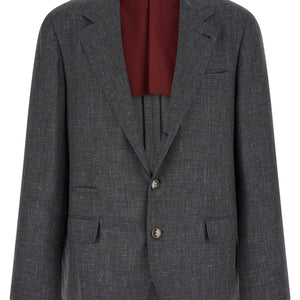 Brunello Cucinelli Blazer Flamed Canvas Blazer