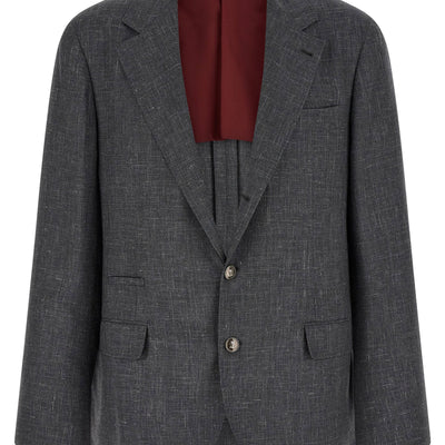 Brunello Cucinelli Blazer Flamed Canvas Blazer