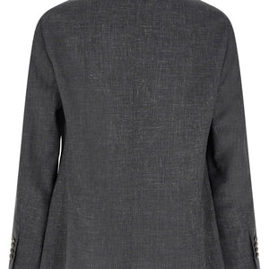 Brunello Cucinelli Blazer Flamed Canvas Blazer