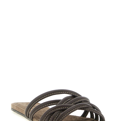 Brunello Cucinelli Leather Slides