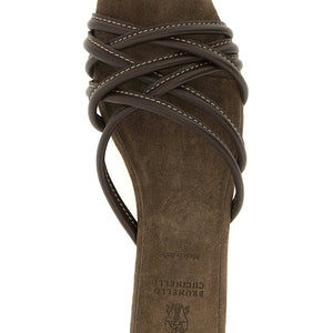 Brunello Cucinelli Leather Slides