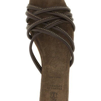 Brunello Cucinelli Leather Slides