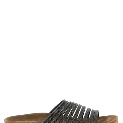 Brunello Cucinelli Precious Straps Slides