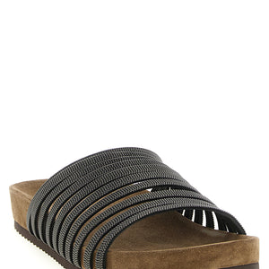 Brunello Cucinelli Precious Straps Slides