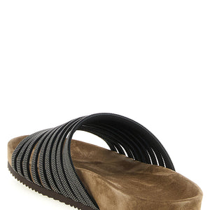 Brunello Cucinelli Precious Straps Slides