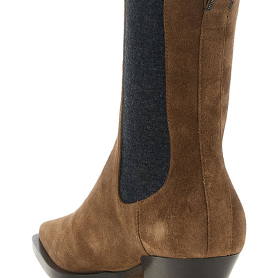 Brunello Cucinelli Precious Loop Detail Ankle Boots