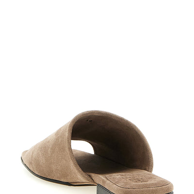 Brunello Cucinelli Monile Suede Sandals