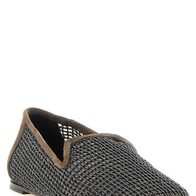Brunello Cucinelli Embroidery Mesh Loafers