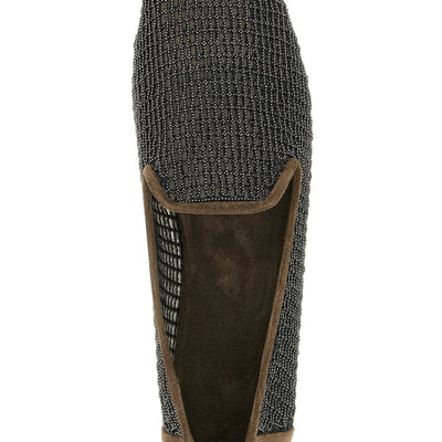 Brunello Cucinelli Embroidery Mesh Loafers